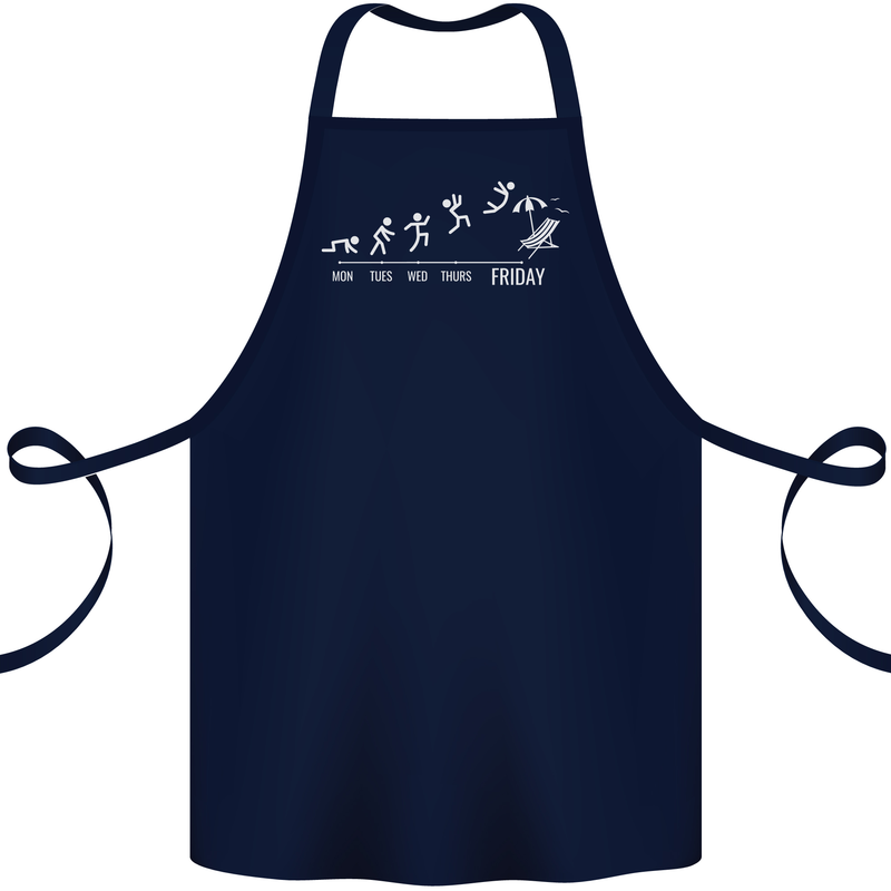 Week to Friday Weekend Beer Holiday Funny Cotton Apron 100% Organic Navy Blue