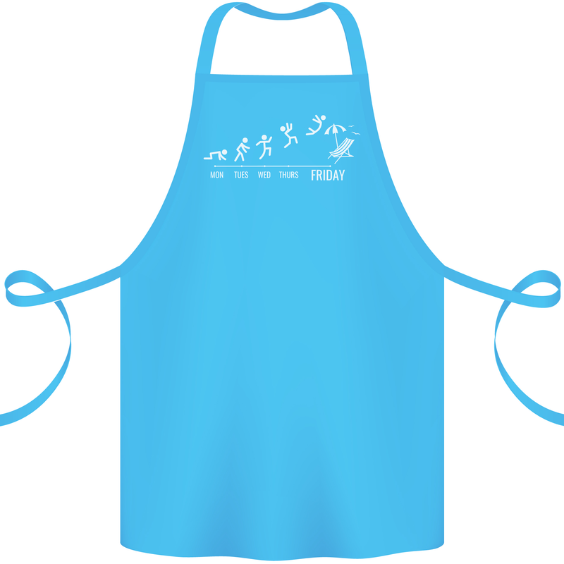 Week to Friday Weekend Beer Holiday Funny Cotton Apron 100% Organic Turquoise