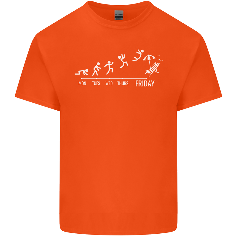 Week to Friday Weekend Beer Holiday Funny Kids T-Shirt Childrens Orange