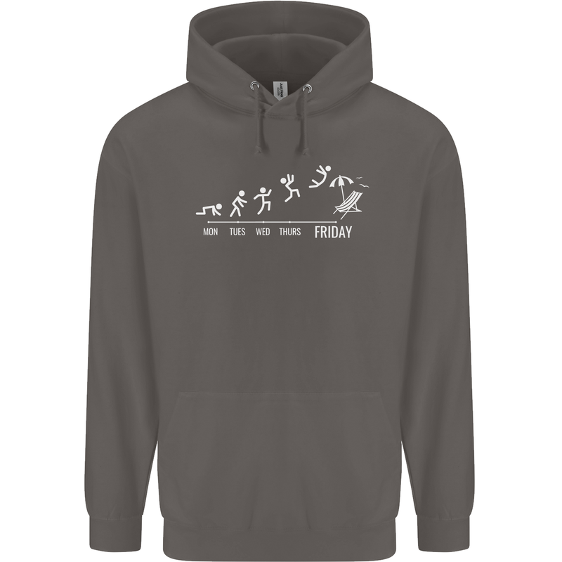 Week to Friday Weekend Beer Holiday Funny Mens 80% Cotton Hoodie Charcoal