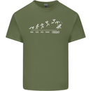 Week to Friday Weekend Beer Holiday Funny Mens Cotton T-Shirt Tee Top Military Green