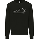 Week to Friday Weekend Beer Holiday Funny Mens Sweatshirt Jumper Black