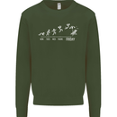 Week to Friday Weekend Beer Holiday Funny Mens Sweatshirt Jumper Forest Green