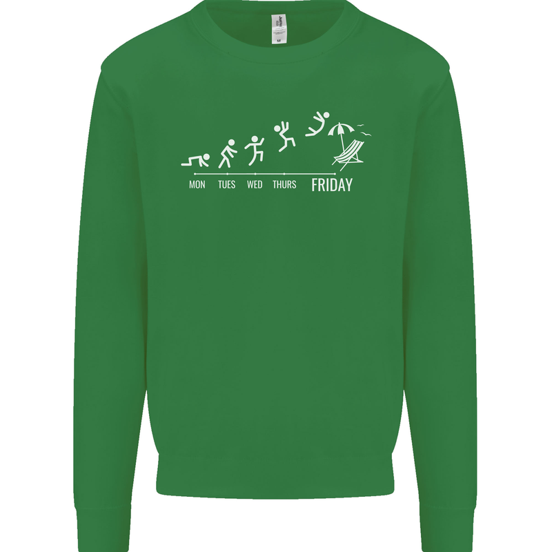 Week to Friday Weekend Beer Holiday Funny Mens Sweatshirt Jumper Irish Green