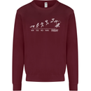 Week to Friday Weekend Beer Holiday Funny Mens Sweatshirt Jumper Maroon