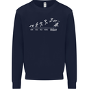 Week to Friday Weekend Beer Holiday Funny Mens Sweatshirt Jumper Navy Blue
