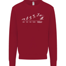 Week to Friday Weekend Beer Holiday Funny Mens Sweatshirt Jumper Red