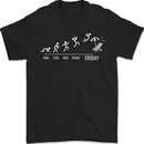 Week to Friday Weekend Beer Holiday Funny Mens T-Shirt 100% Cotton Black