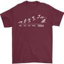Week to Friday Weekend Beer Holiday Funny Mens T-Shirt 100% Cotton Maroon