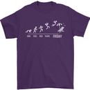 Week to Friday Weekend Beer Holiday Funny Mens T-Shirt 100% Cotton Purple