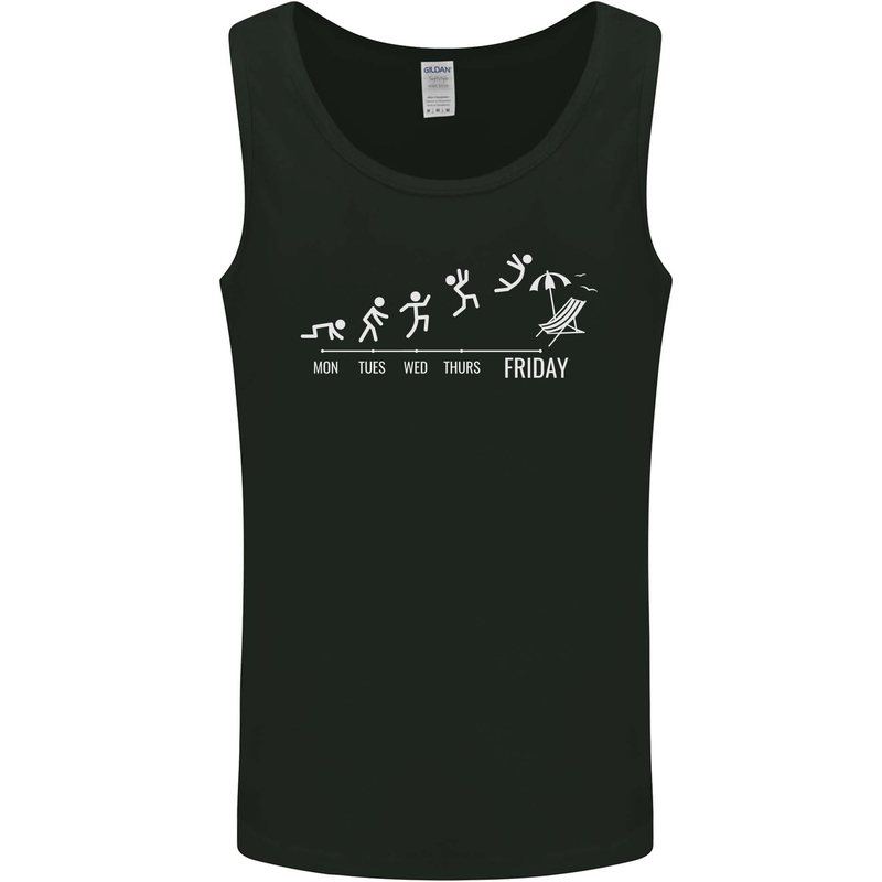Week to Friday Weekend Beer Holiday Funny Mens Vest Tank Top Black