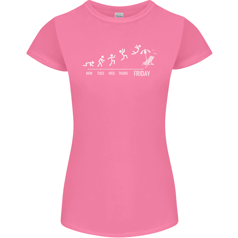 Week to Friday Weekend Beer Holiday Funny Womens Petite Cut T-Shirt Azalea