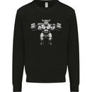 Weightlifting Bull Training Top Gym Bodybuilding Kids Sweatshirt Jumper Black