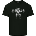 Weightlifting Bull Training Top Gym Bodybuilding Kids T-Shirt Childrens Black