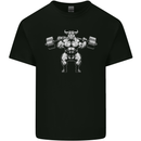 Weightlifting Bull Training Top Gym Bodybuilding Mens Cotton T-Shirt Tee Top Black