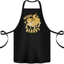Weirdy Beardy Funny Bearded Dragon Cotton Apron 100% Organic Black