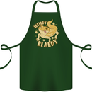 Weirdy Beardy Funny Bearded Dragon Cotton Apron 100% Organic Forest Green