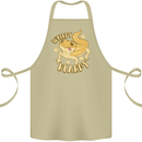 Weirdy Beardy Funny Bearded Dragon Cotton Apron 100% Organic Khaki