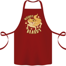 Weirdy Beardy Funny Bearded Dragon Cotton Apron 100% Organic Maroon