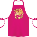 Weirdy Beardy Funny Bearded Dragon Cotton Apron 100% Organic Pink