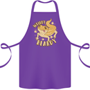 Weirdy Beardy Funny Bearded Dragon Cotton Apron 100% Organic Purple