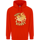 Weirdy Beardy Funny Bearded Dragon Mens 80% Cotton Hoodie Bright Red