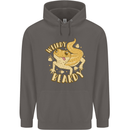 Weirdy Beardy Funny Bearded Dragon Mens 80% Cotton Hoodie Charcoal