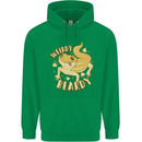 Weirdy Beardy Funny Bearded Dragon Mens 80% Cotton Hoodie Irish Green