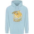Weirdy Beardy Funny Bearded Dragon Mens 80% Cotton Hoodie Light Blue
