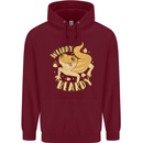 Weirdy Beardy Funny Bearded Dragon Mens 80% Cotton Hoodie Maroon