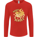 Weirdy Beardy Funny Bearded Dragon Mens Long Sleeve T-Shirt Red