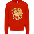 Weirdy Beardy Funny Bearded Dragon Mens Sweatshirt Jumper Bright Red
