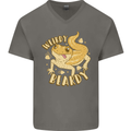 Weirdy Beardy Funny Bearded Dragon Mens V-Neck Cotton T-Shirt Charcoal