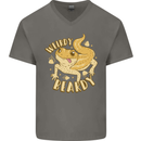 Weirdy Beardy Funny Bearded Dragon Mens V-Neck Cotton T-Shirt Charcoal