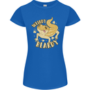 Weirdy Beardy Funny Bearded Dragon Womens Petite Cut T-Shirt Royal Blue