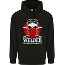 Welder Dad Funny Welding Skull Childrens Kids Hoodie Black