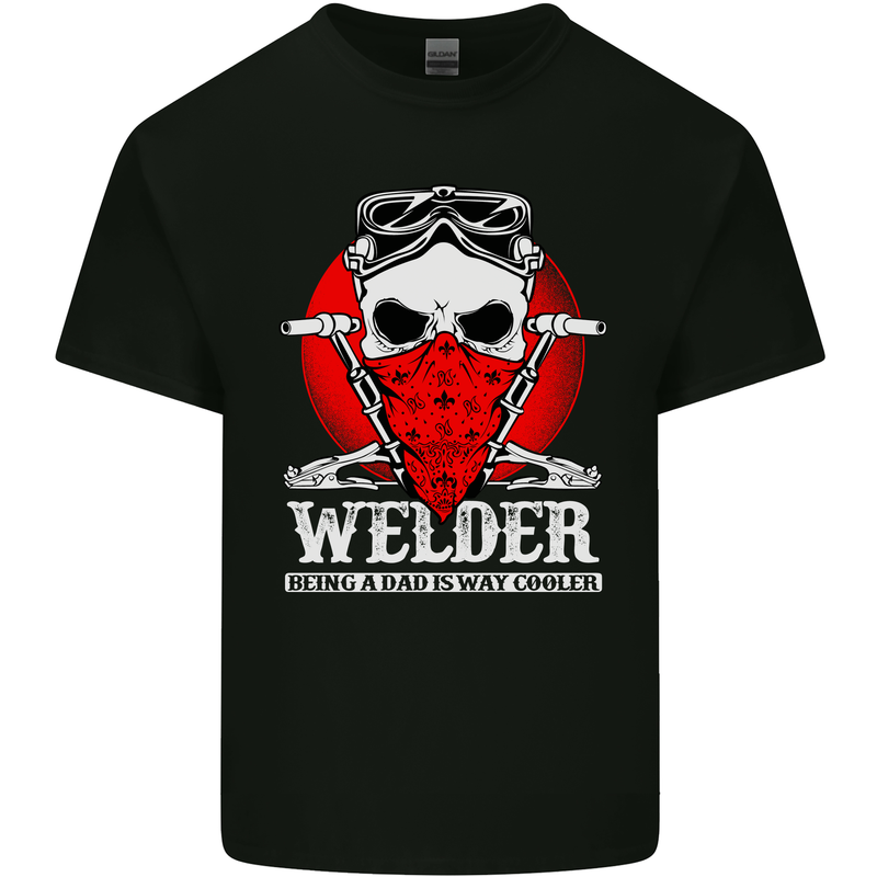 Welder Dad Funny Welding Skull Kids T-Shirt Childrens Black