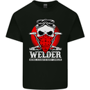 Welder Dad Funny Welding Skull Mens Cotton T-Shirt Tee Top Black