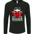 Welder Dad Funny Welding Skull Mens Long Sleeve T-Shirt Black