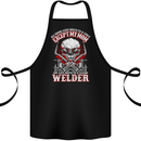 Welder Son Funny Welding Skull Mom Cotton Apron 100% Organic Black