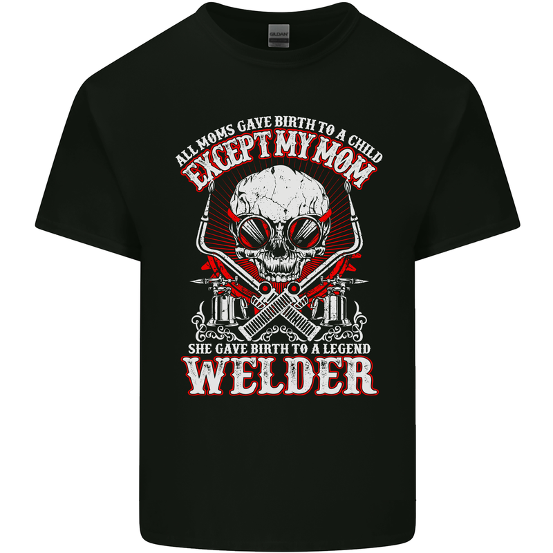 Welder Son Funny Welding Skull Mom Kids T-Shirt Childrens Black