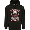 Welder Son Funny Welding Skull Mom Mens 80% Cotton Hoodie Black