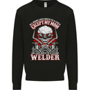 Welder Son Funny Welding Skull Mom Mens Sweatshirt Jumper Black