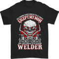 Welder Son Funny Welding Skull Mom Mens T-Shirt 100% Cotton Black