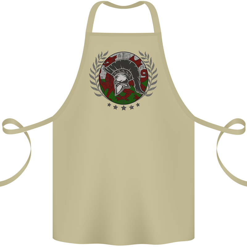 Welsh Bodybuilding Flag Gym Training Wales Cotton Apron 100% Organic Khaki