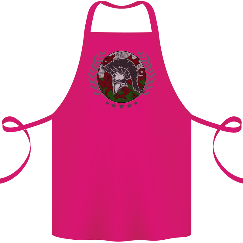 Welsh Bodybuilding Flag Gym Training Wales Cotton Apron 100% Organic Pink