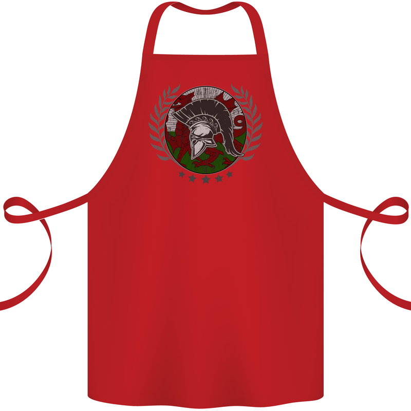 Welsh Bodybuilding Flag Gym Training Wales Cotton Apron 100% Organic Red