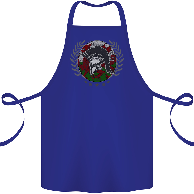 Welsh Bodybuilding Flag Gym Training Wales Cotton Apron 100% Organic Royal Blue