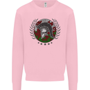 Welsh Bodybuilding Flag Gym Training Wales Kids Sweatshirt Jumper Light Pink