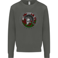 Welsh Bodybuilding Flag Gym Training Wales Kids Sweatshirt Jumper Storm Grey